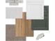 Selection of interior design materials, including carpet, wood flooring, tile, counter and cabinet samples at 6690 Wake St, St Cloud, FL 34771