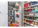 Well-organized walk-in closet featuring built-in shelves and drawers for storing clothes and shoes at 181 Osprey Heights Dr, Winter Haven, FL 33880