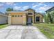 Charming one-story home featuring an attached garage and inviting front entrance with a well-maintained lawn at 1309 Timberbend Cir, Orlando, FL 32824