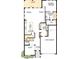 First floor floorplan showing study, kitchen, dining room, Gathering room, lanai, and three-car garage at 17020 Cercis Loop, Clermont, FL 34711