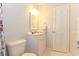 Bathroom featuring a shower, vanity with modern fixtures, and tile flooring at 24 Lake Vista Way, Ormond Beach, FL 32174