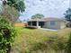 Spacious backyard featuring a screened-in lanai and mature landscaping at 2414 Willow Oak Dr, Edgewater, FL 32141