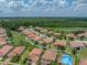Scenic aerial view showcases property located in a neighborhood with beautiful landscaping, ponds and views at 3939 Sunset Lake Dr, Lakeland, FL 33810