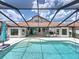 Beautiful pool area with a covered patio, outdoor kitchen, and a sparkling swimming pool for relaxation and entertainment at 3939 Sunset Lake Dr, Lakeland, FL 33810