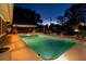 Backyard featuring a private pool, gazebo, and inviting seating for outdoor relaxation and entertainment at 3610 Amber Ln, Lakeland, FL 33812