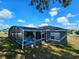View of a home featuring a screened-in pool and lanai at 205 Golf Aire Blvd, Haines City, FL 33844