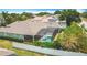 Aerial view showcasing the backyard pool and screened in lanai at 2806 Spinning Silk Ct, Kissimmee, FL 34747