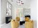 A living room with modern furniture, a rug, and a fireplace at 2806 Spinning Silk Ct, Kissimmee, FL 34747