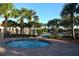 Inviting community hot tub surrounded by tropical landscaping and palm trees at 1140 Terralago Way, Kissimmee, FL 34746