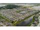 Aerial view of a neighborhood showcasing multiple ponds at 1424 Axel Cir, Winter Haven, FL 33880