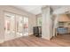 A section of kitchen with large doors, custom cabinet, and a staircase that adds a unique design at 952 Moss Ln, Winter Park, FL 32789