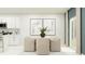 Dining area boasts a modern table setting, complemented by adjacent kitchen features at 1060 Hour Glass Rd, Lakeland, FL 33801