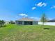 Spacious backyard with well-maintained lawn, and a covered patio at 3148 Caspian Feather St, Bartow, FL 33830