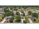 Aerial view of a well maintained home with a lovely landscaped yard at 9755 Se 176Th St, Summerfield, FL 34491