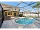 Backyard paradise featuring a sparkling pool, covered patio, and outdoor kitchen perfect for gatherings at 3848 Spirited Cir, St Cloud, FL 34772