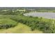 Beautiful aerial view of lakefront property showcasing lush landscape and a peaceful lake at 1611 County Road 753S, Webster, FL 33597