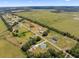 Scenic aerial view of homes surrounded by expansive green fields, reflecting a peaceful countryside community and a natural setting at 14365 Evans Ranch Rd, Lakeland, FL 33809