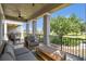Enjoyable outdoor seating area with elegant columns, lush landscaping, and serene views at 7523 Excitement Dr, Kissimmee, FL 34747