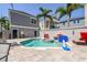 Beautiful backyard pool surrounded by lush landscaping at 7523 Excitement Dr, Kissimmee, FL 34747
