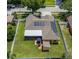 Birds-eye view of a home featuring a patio, and solar panels on the roof at 790 Country Charm Cir, Oviedo, FL 32765