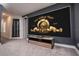 Home theater showcasing a large projection screen and tiered seating, perfect for movie nights at 1430 Reunion Blvd, Reunion, FL 34747