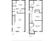 A detailed two-story floor plan with dimensions, illustrating the layout at 3428 Tranquil Trail, Kissimmee, FL 34747