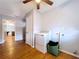 Bright laundry room with modern washer and dryer hookups and wooden floors at 212 Overlook Dr, Winter Haven, FL 33884