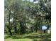 Property featuring a storage shed in a grassy area with mature shade trees at 2748 Cr 543, Sumterville, FL 33585
