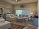 Spacious living room features bright couches, large windows for natural light, and high ceilings at 112 Cr 532B, Bushnell, FL 33513