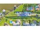 Expansive waterfront property featuring a pool, sport courts, dock, and landscaped grounds at 390 Windermere Dr, Lakeland, FL 33809