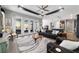 Comfortable living room boasts modern finishes and direct access to the screened outdoor area at 10298 Sw 96Th Loop, Ocala, FL 34481