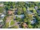 Overhead view showcasing the property's prime location amidst lush greenery and well-maintained streets at 2110 Reaney Rd, Lakeland, FL 33803