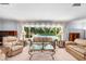Bright living room features large windows with pool views, creating a serene atmosphere at 2110 Reaney Rd, Lakeland, FL 33803
