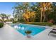 Beautiful pool surrounded by mature landscaping, offering a private retreat for relaxation and outdoor enjoyment at 2110 Reaney Rd, Lakeland, FL 33803