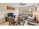 Cozy living room featuring a ceiling fan, comfortable seating, and ample natural light at 5935 Tivoli Gardens Blvd, Orlando, FL 32829