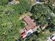 Aerial view of a beautiful home surrounded by lush, mature trees and greenery at 1625 Itchepackesassa Dr, Lakeland, FL 33810