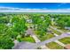 Aerial view of a home with mature trees and lush landscaping in a quiet neighborhood at 2921 Se 38 Pl, Ocala, FL 34480