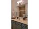 Bathroom features a modern vanity, a large mirror, and a shower behind glass doors at 3175 Feltrim Pl # 405, Kissimmee, FL 34747
