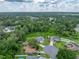 Beautiful aerial view of a quiet residential neighborhood featuring a home with screened-in pool at 3952 Laurel Branch Dr, Lakeland, FL 33810