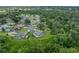Charming home with a screened-in pool nestled in a lush, green landscape in this aerial view at 3952 Laurel Branch Dr, Lakeland, FL 33810