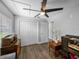 This bedroom offers recessed lighting, vinyl flooring, and natural light from a window at 3952 Laurel Branch Dr, Lakeland, FL 33810