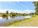 Scenic view of the pond and lush greenery at 1769 Strathmore Cir, Mount Dora, FL 32757