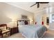 Comfortable bedroom with a view into the en suite bathroom and walk-in closet at 224 Granada Ln, Davenport, FL 33837