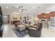 Spacious living room seamlessly connects to dining and kitchen areas, perfect for entertaining at 224 Granada Ln, Davenport, FL 33837