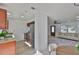 Inviting open floor plan seamlessly connects the kitchen and dining area to the living room at 1110 Waterview E Blvd, Lakeland, FL 33801