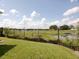 Scenic backyard view of the lake and green grass at 1206 Skyview Cv, Lakeland, FL 33801