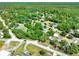 Expansive aerial view showcasing the serene neighborhood and lush green landscape at 28712 Azalea Ave, Paisley, FL 32767