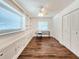 Spacious office featuring built-in shelves, cabinets and a large desk at 4102 Stonehenge Rd, Mulberry, FL 33860