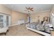 Spacious primary bedroom with walk-in closet, wood floors, and natural light at 629 Orange Valley Ln, Lakeland, FL 33813
