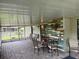 Relaxing screened patio with a table and chairs, perfect for outdoor dining at 2123 Woodburn S Loop, Lakeland, FL 33813
